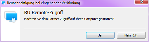 Remote Utilities Zugriffsgenehmigung